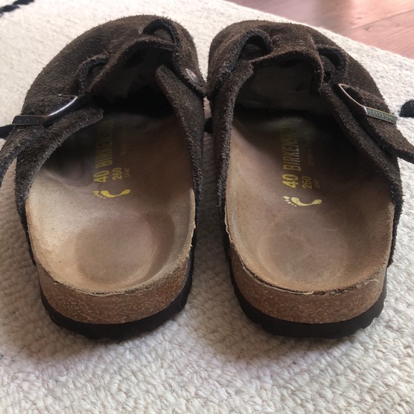 Birkenstock Boston Suede Clog Mocha Sz 40 N - Picture 6 of 9